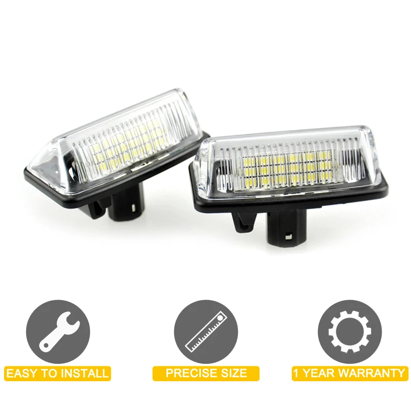 12V LED Number Plate Lamp For Toyota Majesta Starlet Sprinter Celica Raum Previa White License Plate Light Assembly