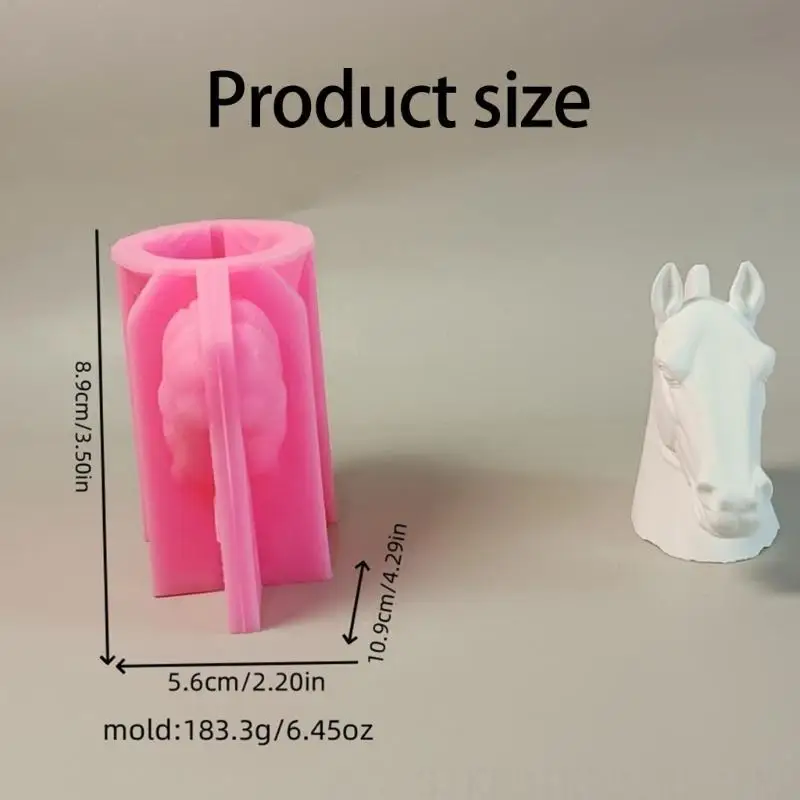 

31KD Horse Head Shaped Silicone Mold for Jewelry Making Home Decoration Projects Gypsum Making Mold Plaster Cement Mould