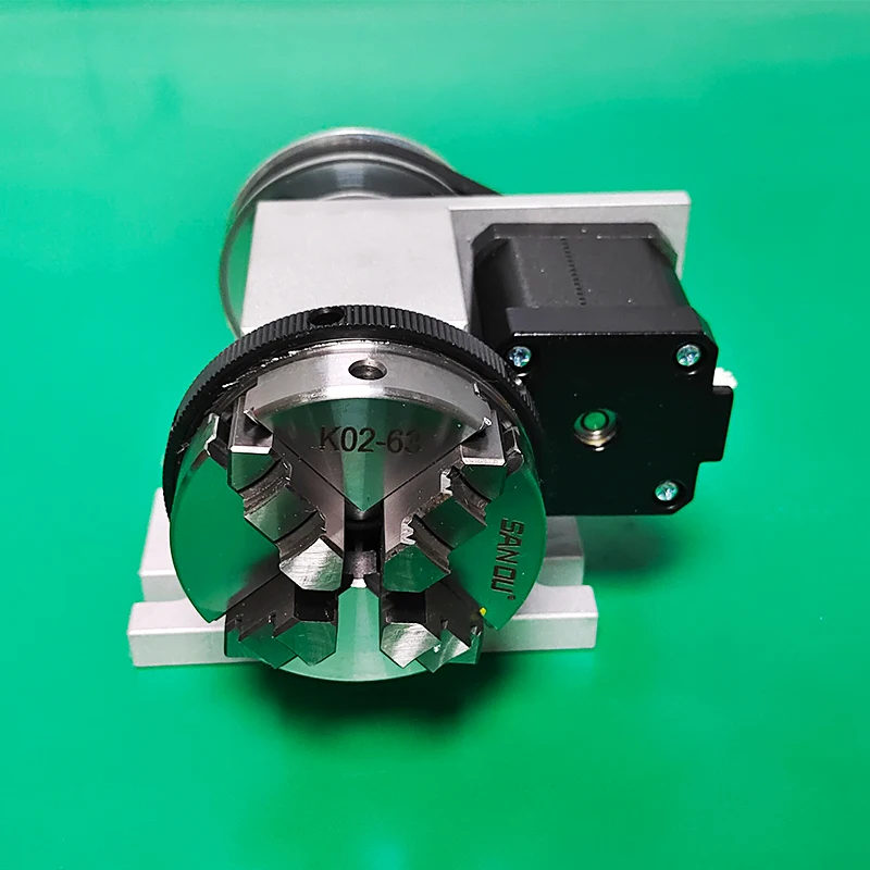 65MM 3 Jaw Chuck Tailstock A Axis 4th Rotary Axis for CNC Router Engraver Milling Machine