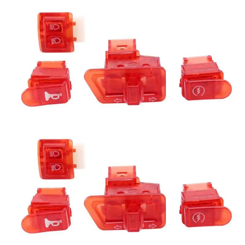 Strange 40X Motorcycle Horn Switch Button Turn Signal Switch Button Start Button For Honda DIO ZX AF27 AF28 AF34 AF35 Red