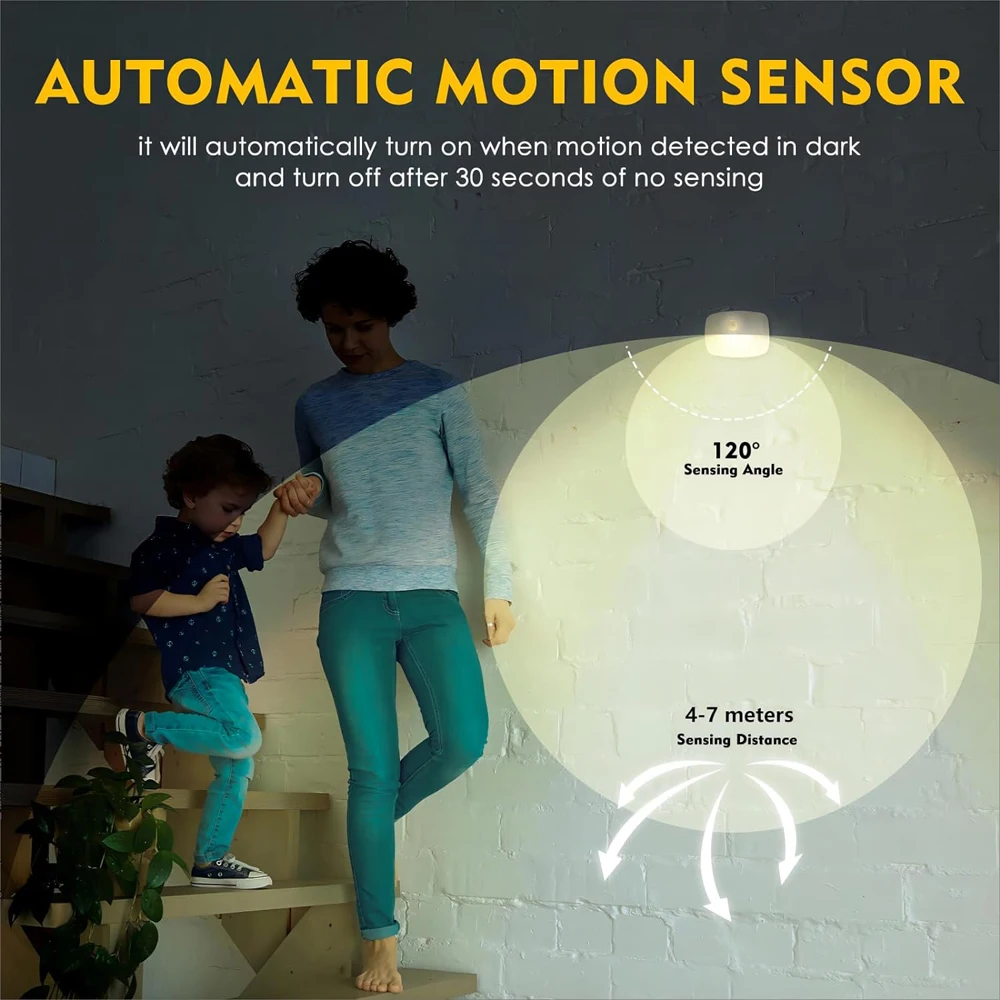 Imagem -02 - Smart Motion Sensor Led Night Light Plug ue Lâmpada de Parede para Casa Corredor wc Corredor Escada Cozinha Quarto 220v