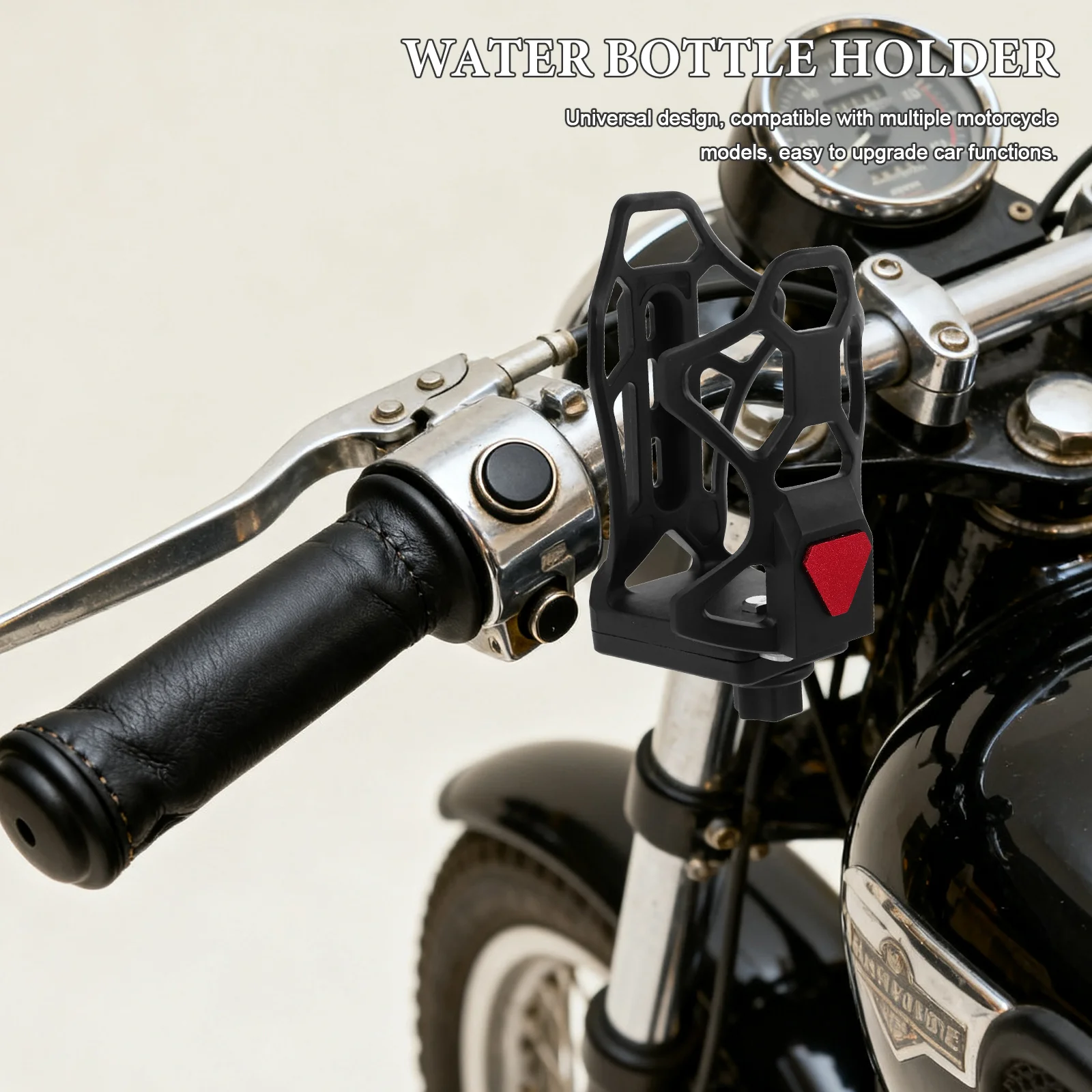Держатель для стакана с водой для мотоцикла, черный универсальный держатель на руль для велосипедной клетки для бутылки, противоударный держатель для велосипедной чашки для