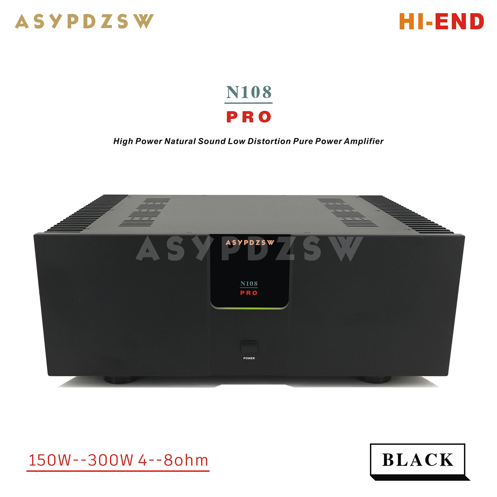 HI-END N108 Por Stereo Hochleistungs-Naturklang-Verstärker mit Geringer Verzerrung Reiner Leistungsverstärker Basierend auf NHB-108150W--300W 4--8 Ohm