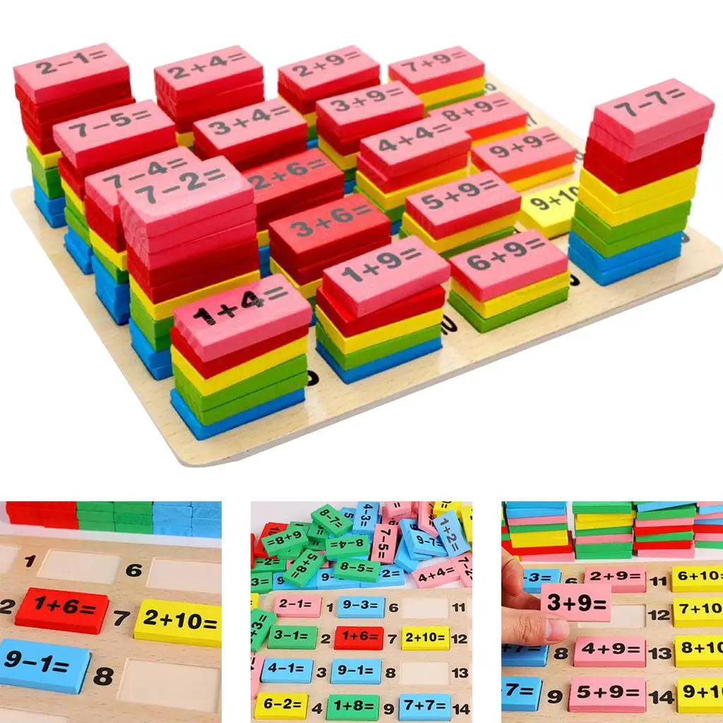 110Pc Wooden Children Math Counting Board Montessori Educational Numbers