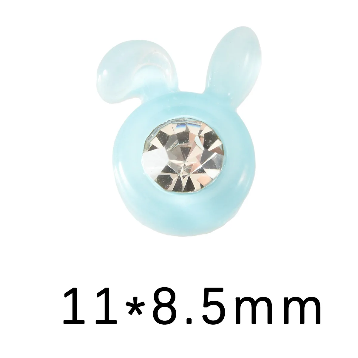 50 sztuk/opakowanie Urocze ozdoby do paznokci w kształcie króliczków - Słodkie kropki z cyrkoniami do zdobienia paznokci, urocze naklejki na paznokcie z motywem zwierząt do samodzielnego manicure