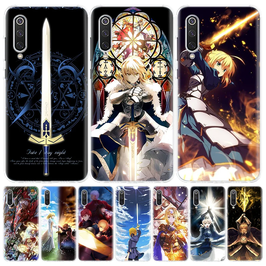 Fate Zero Stay Night Saber For Xiaomi Redmi Note 13 12 11S 11 10S 10 Pro Phone Case  11T 11E 9S 9 8T 8 7 Plus Fundas Cover Coque