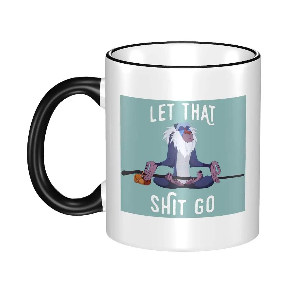Let That Shit Go Mug Funny Ceramic Coffee Cups Tea Mugs Milk Cup Drinkware Gift for Woman Man