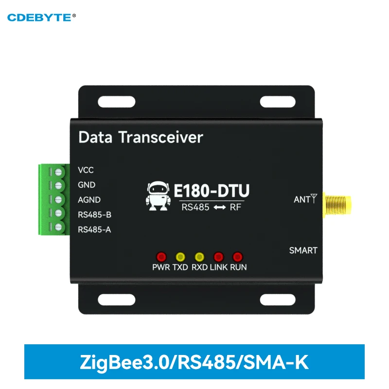 

EFR32MG1B Станция беспроводной передачи данных Zigbee 3.0 RS485 20 дБм CDEBYTE E180-DTU(Z20-485) DC8 ~ 28 В Приемопередатчик данных Zigbee