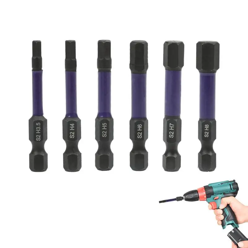 Drill Screwdriver Bit Set 10 Pieces Strong Magnetic Hex Shank Driver Bits Long Drill Bits With Carabiner Wrench Screwdriver Bit