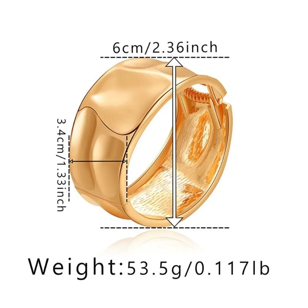 سوار سوار معدني من السبائك الذهبية ، سوار معدني مفصلي ، مجوهرات فاتن ، سوار مكتنز ، لون ذهبي ، إكسسوارات جديدة