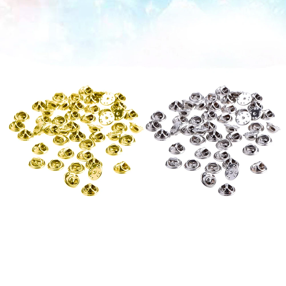 

200pcs Metal Butterfly Hat Pin Backs Replacement Clutch Badge Insignia Clutches Small Pins Locking Tie Tacks Lapel Accessories
