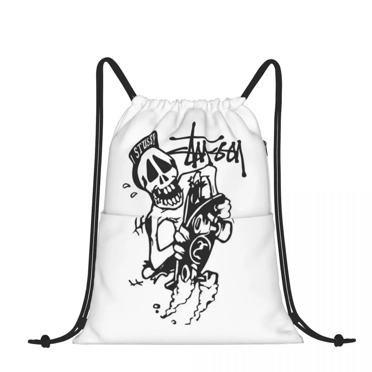 

Рюкзак на шнурке S T U S Y, сумка через плечо с карманом на молнии для занятий спортом и Путешествий, Походов, Портативная сумка