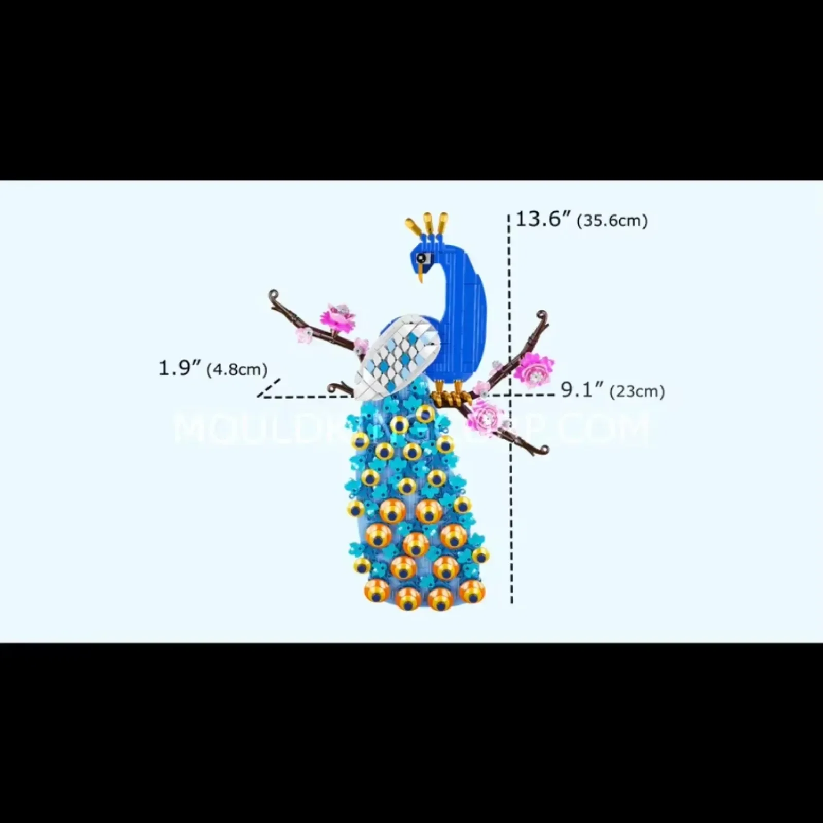 Mould King 3D Animal Building Blocks Set - Parrot/Robin/Peacock Hanging Decor Model, Creative Educational STEM Toy Gift for Kids