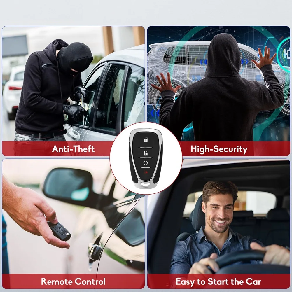 Reliable-Key Fob Car Keyless Entry Remote Control Accessories For Chevy Bolt Equinox Trax Sonic Volt Replacement HYQ4AA 13529664 view 4