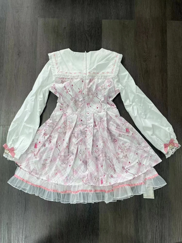 عيد الميلاد الحلو Kawaii لوليتا فستان المرأة الأميرة سليم تنورة صغيرة خمر أنيقة مساء حفلة القوطية Harajuku Y2K ثقافة فرعية