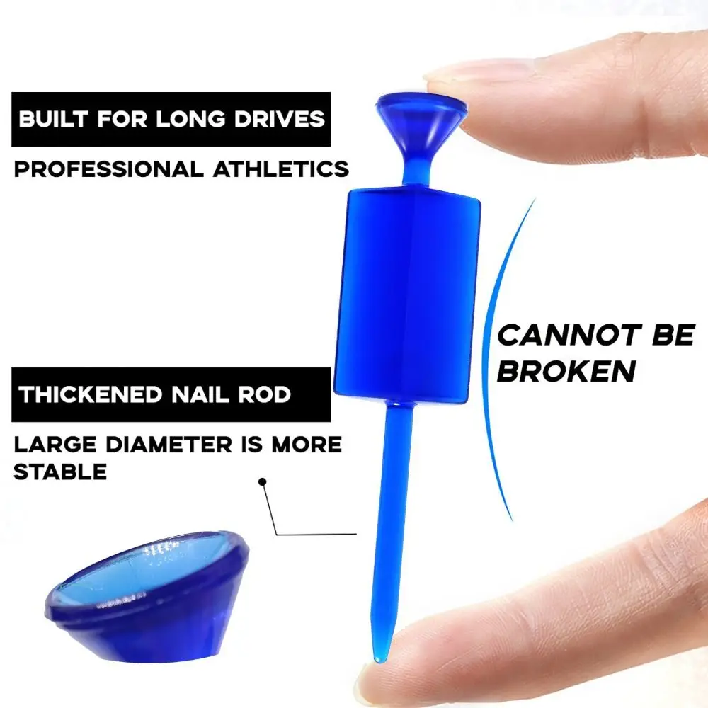 أوتاد كرة جولف مصممة متعددة الألوان لتعزيز المسافة أوتاد كروية مسطحة من البلاستيك حامل كروي محمول أوتاد كروية بلاستيكية مساعدة للتدريب