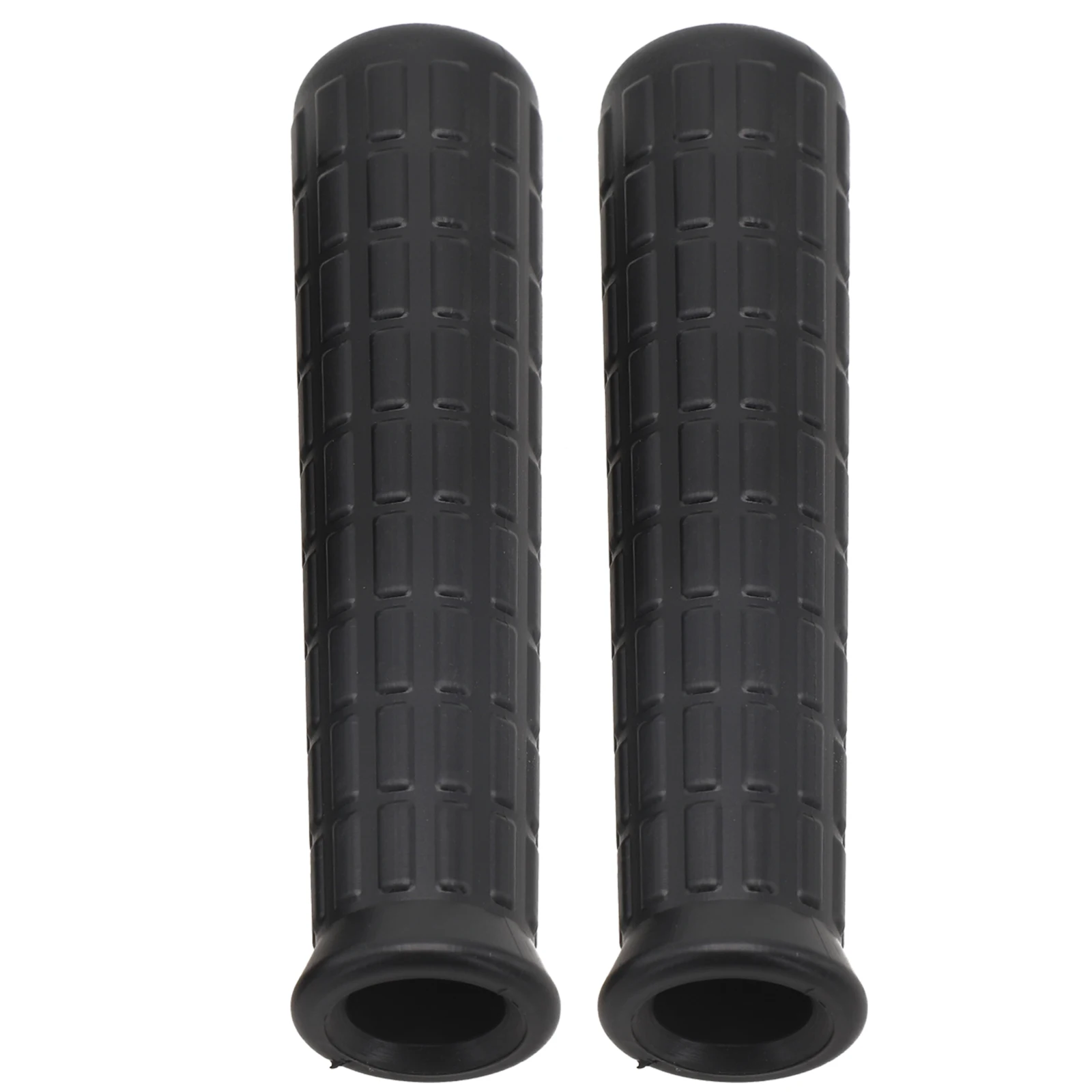 2 قطعة مقابض مطاطية لعربة اليد أنابيب مستديرة مقابض بديلة مضادة للانزلاق كم مطاطي ﻿ مقود قبضة العربة السوداء