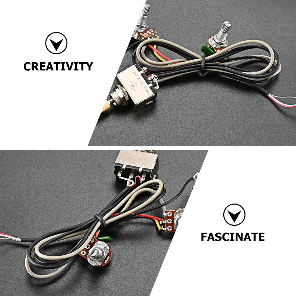 

Tuner Guitar Line Yellow Hat Jack Patch Plastic Pre Wiring Electric Control Plate