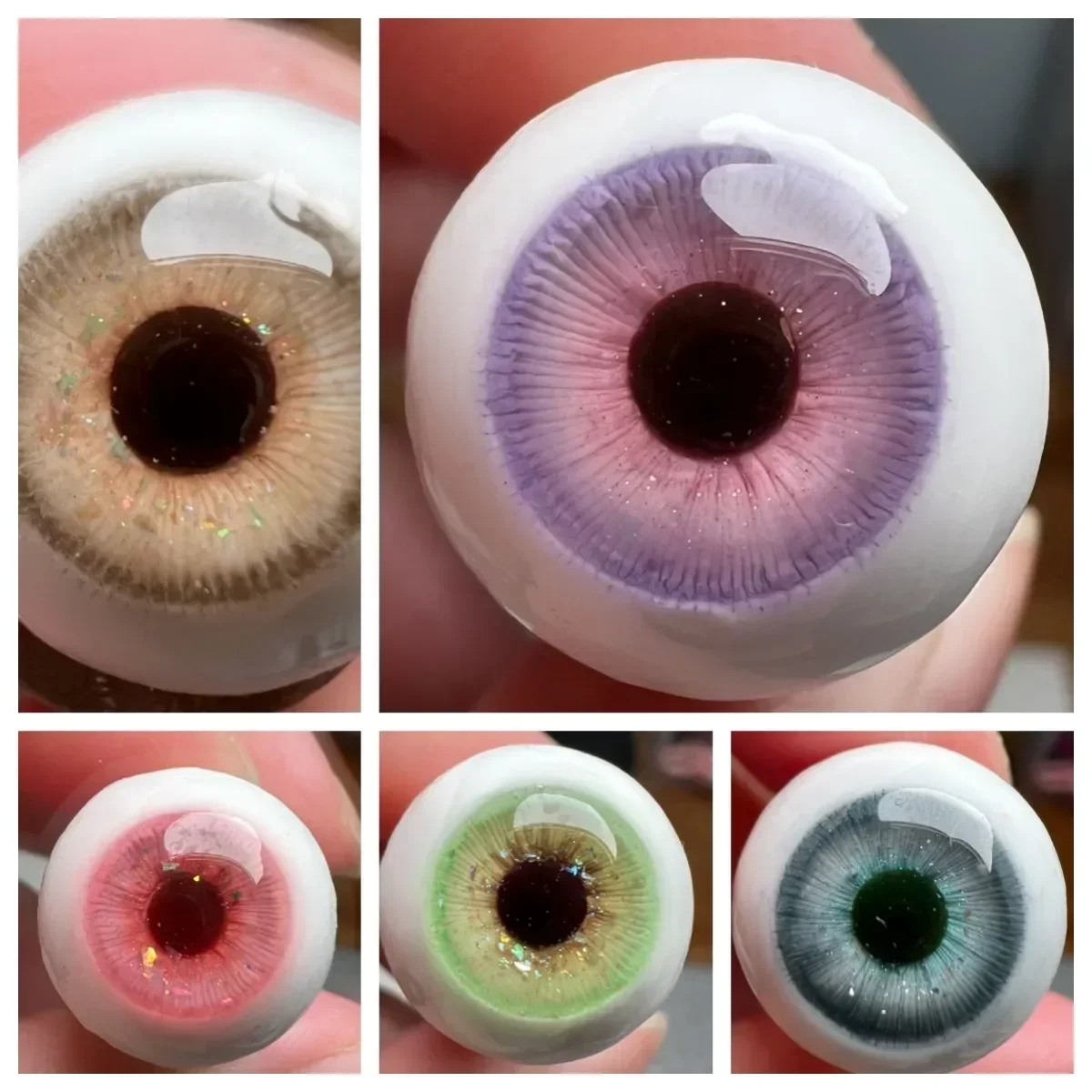 

Doll Eyes 8/10/12/14/16/18/20/22/24mm for 1/4 1/6 1/8 Bjd OB11 Doll Plaster Eyeball Diy Girl Toy Dress Up Doll Accessories