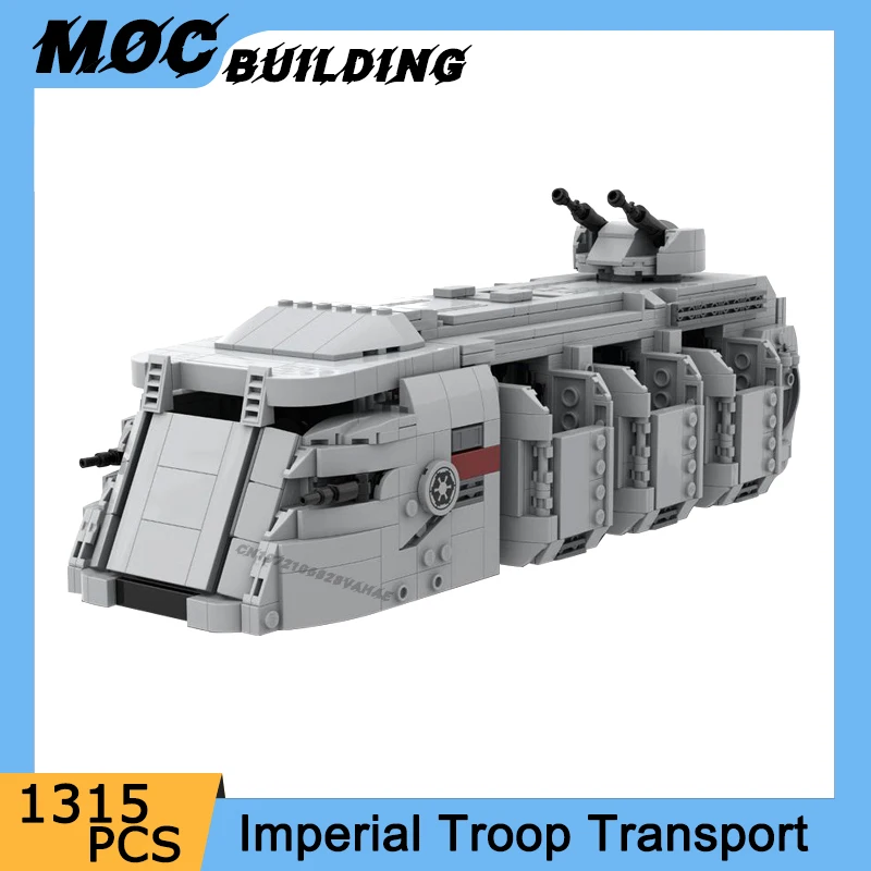 MOC Space Wars Movie Series Scene SW Imperial Troop Transport Vehicle Model Building Blocks DIY Bricks Creative Car Toys Gifts