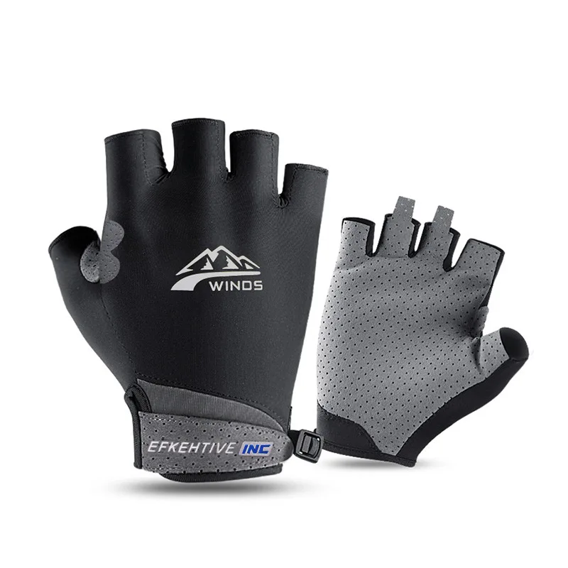 Guantes de moto profesionales para hombre y mujer, manoplas antideslizantes transpirables de medio dedo para gimnasio, pesca, ciclismo, Verano