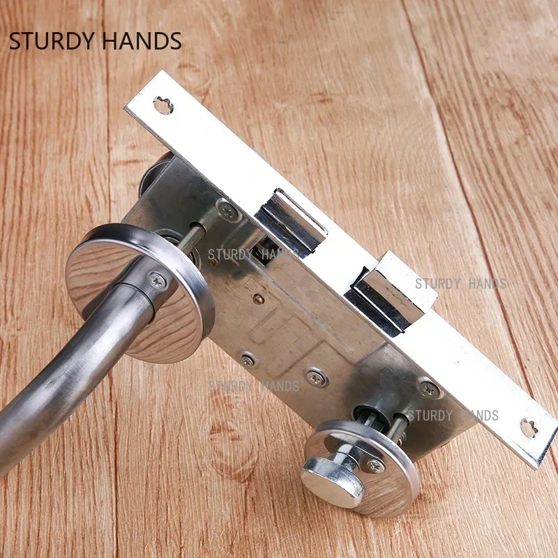 Security Door Stainless Steel Lock Cylinder Channel Fire Door Lock Indoor Universal Locks Double Door Handle Lock Home Hardware