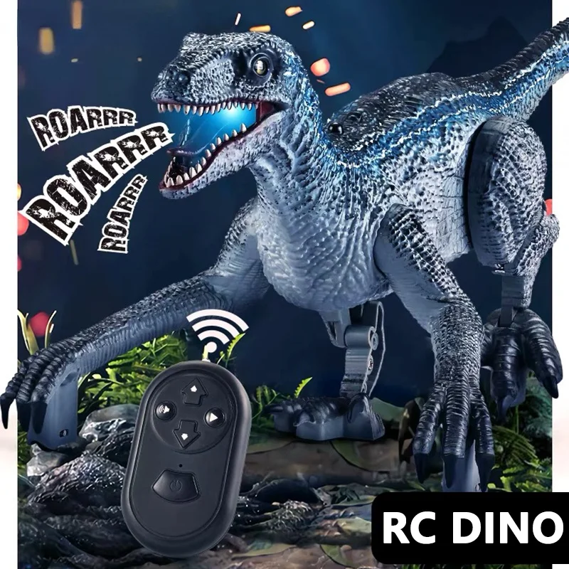 Electric Walking Remote Controlled Dinosaur Robot RC Toys Simulated Walking Swing Remote Control  for Kids