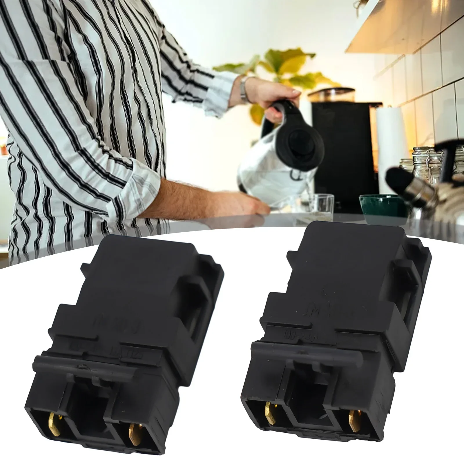 2pcs TM-XD-3 Electric Kettle Thermostat Switch 100-240V 13A T125 Temperature Control Push Button Switches Kitchen Accessories