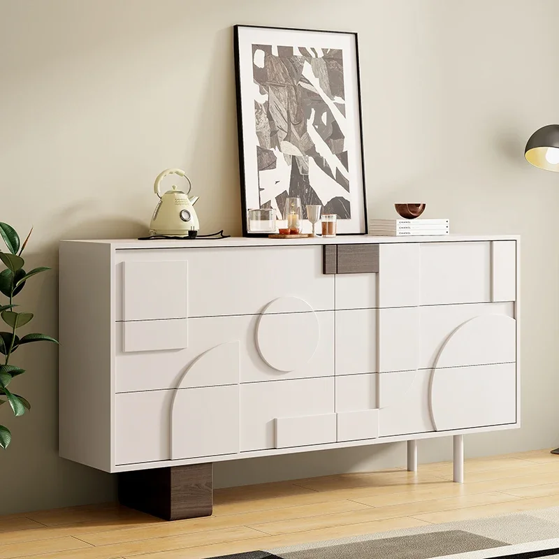 

Light Luxury Cream Style Five Chest of Six Drawers Bedroom Locker Modern Minimalist Living Room Entrance Cabinet Model Room
