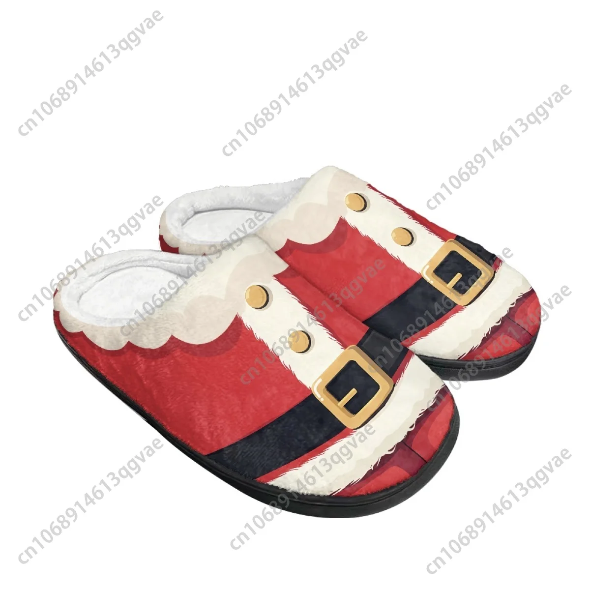 2025 New Arrival Red Santa Claus Merry Chrismas Home Cotton Slippers Mens Womens Teenager Plush Bedroom Keep Warm Custom Slipper