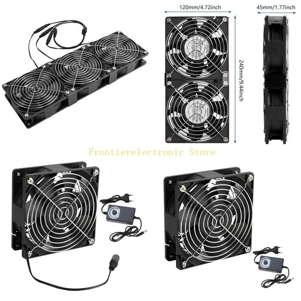 G8DB Energy Efficient 120mm x 38mm Axial Fan Two Ball Bearing Design for Computer Server Heat Dissipation