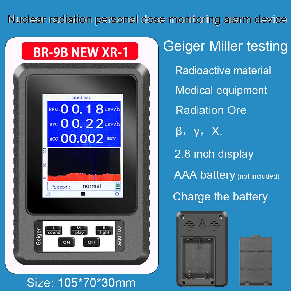 Nieuwe XR-1 Draagbare Geigerteller Nucleaire Straling Detector Persoonsdosimeter Marmer Tester X-Ray Straling Dosimeter