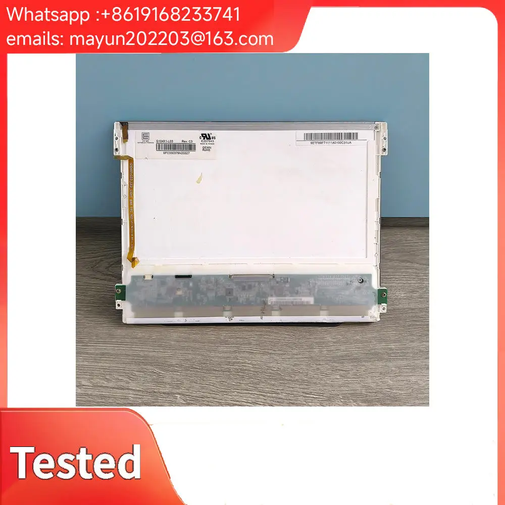 A fully tested brand new genuine 10.4-inch LCD display, model G104X1-L03/G104X1L03, featuring a 1024x768 TFT panel.