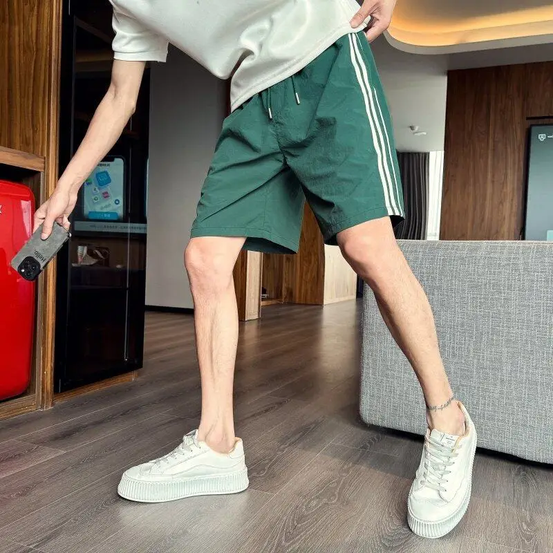 

Мужские повседневные брюки Lin Weiyang с полосками, прямого кроя, размеры S-XS, модель 55