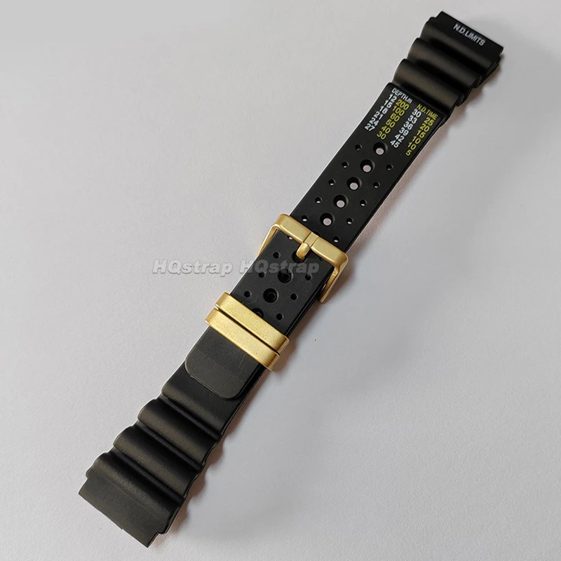 Силиконовый ремешок ND Limits Diver 20 мм, 22 мм, 24 мм, резиновый водонепроницаемый браслет, мягкий браслет для Citizen, полимерный ремешок с водным призраком