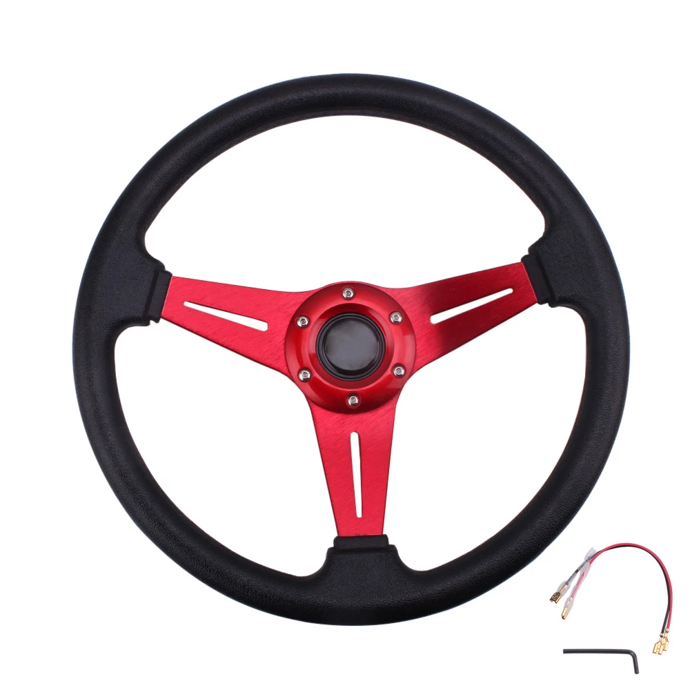 

Automobile Modification 13inch PU Steering Wheel Universal Car Accessories Racing Sports Steering Wheel