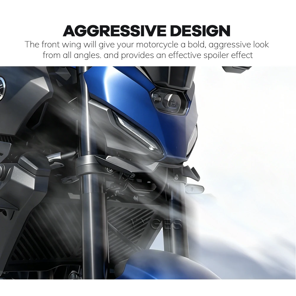 Front Spoiler Frontal Wing For Yamaha MT07 MT-07 2025- Lower Spoiler Front Lip Wind Wing Fairing Winglets Wing Deflector