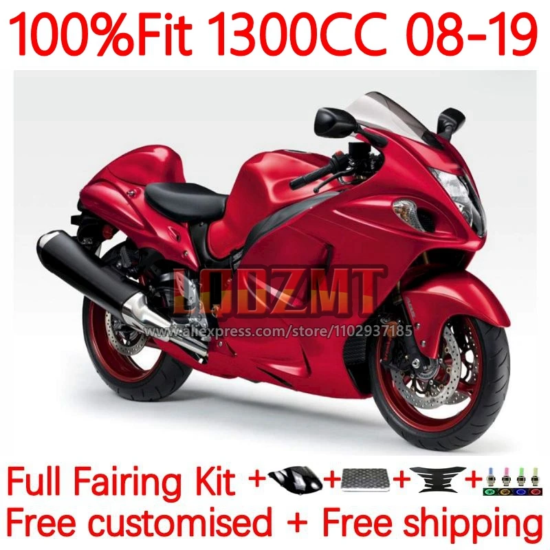 Injection For SUZUKI Hayabusa GSXR1300 CC candy red GSXR 1300 08 09 10 11 12 13 14 2015 2016 2017 2018 2019 Fairings 172No.307