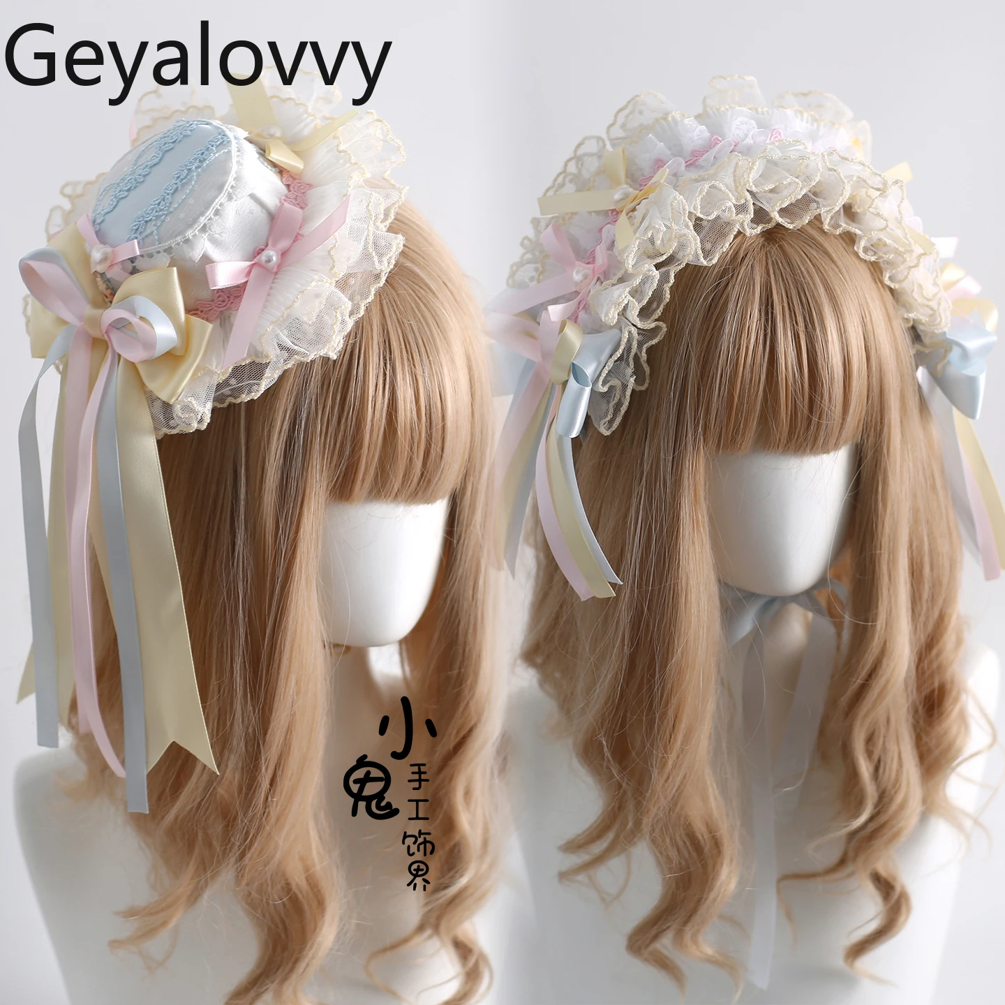 

Original Candy Color Satin Hairband Lolita Sweet Cute Girl Bow Lace KC Flower Ball Hair Clip Brooch Gorgeous Feather Hat