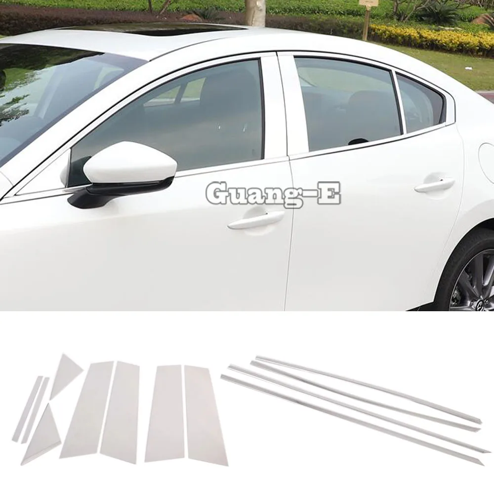 

Sticks Stainless Steel Glass Window Pillar Middle Column Strip Trim For Mazda 3 Mazda3 Axela M3 2020 2021 2022 2023 2024 2025