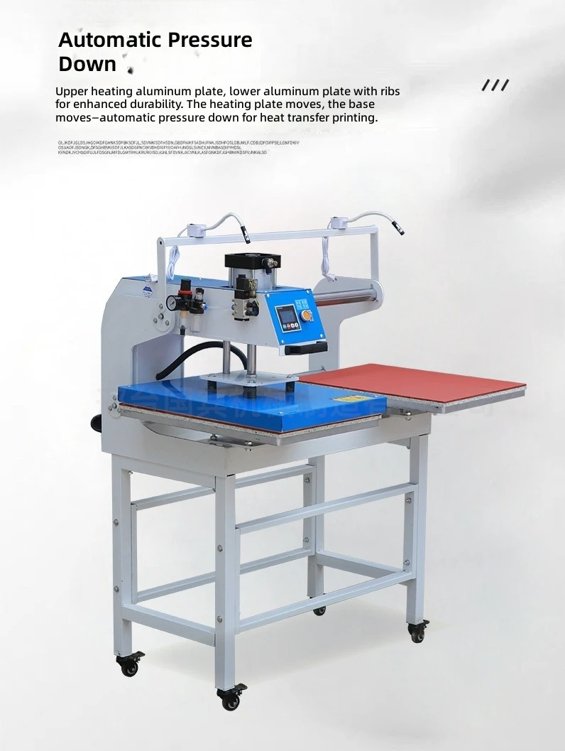 Printing press double station pneumatic printing hot drill schoolbag clothes T-shirt hot press clothing press