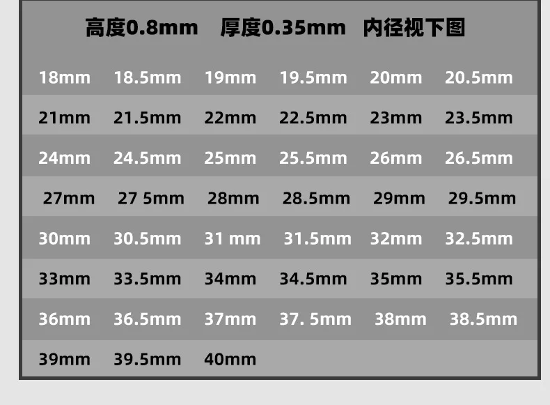 Uhrenglasdichtung, 0,8/0,9 mm Höhe, 0,35/0,4/0,45 mm dick, Ersatz-Uhrenteile, Dichtungsscheiben, wasserdichter O-Ring für die Uhrenreparatur – Detail 10