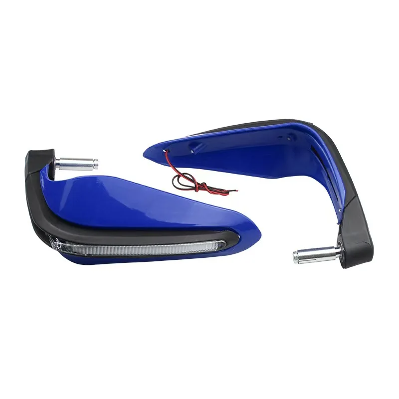 1 Pair Brake Lever Guard with White or Yellow LED Light Windproof Hand Guard Hand shield Protector for Motorcycle Scooter Moped