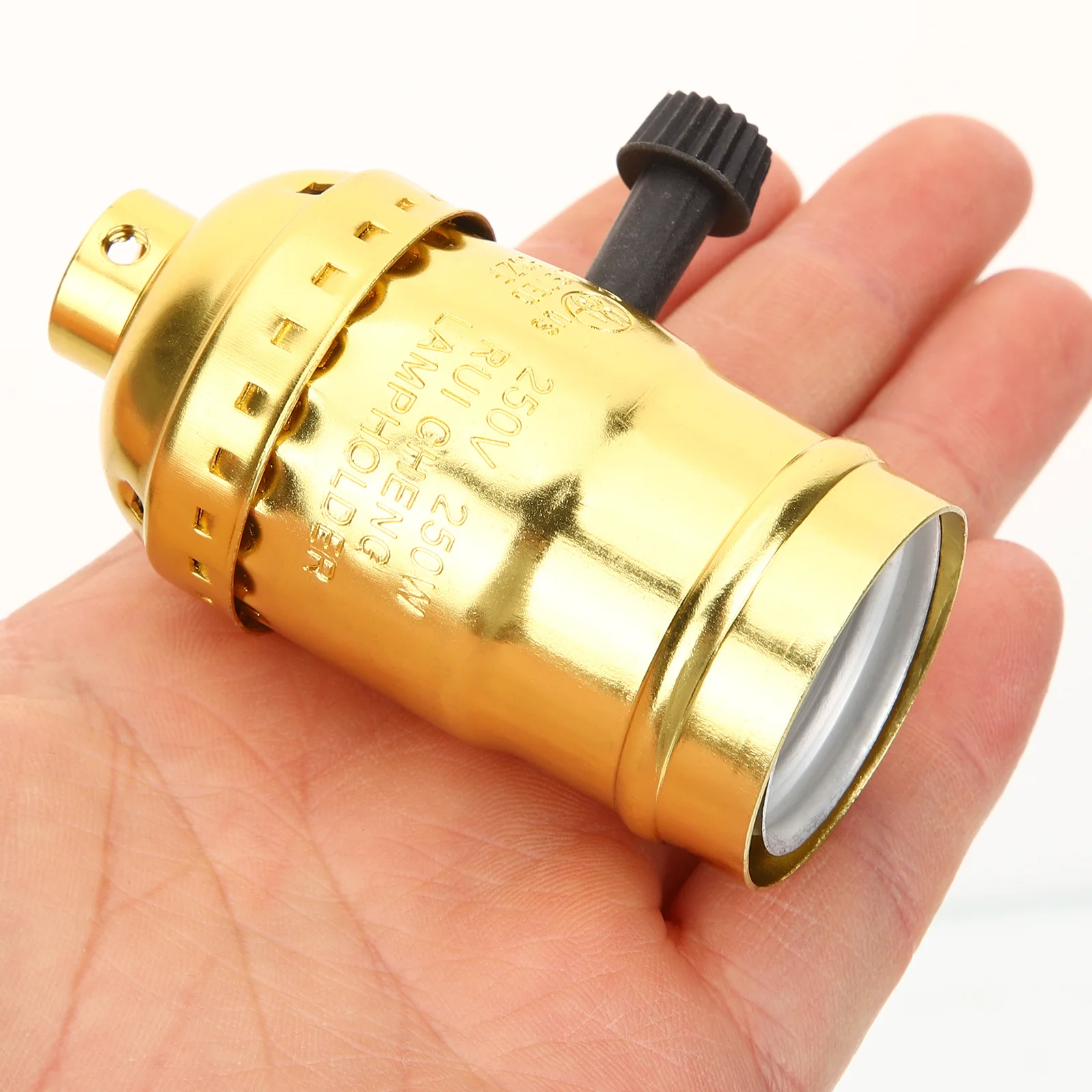 

4Pcs Bronze Lamp Holder Retro Light Socket E27 Base for Kitchen Bedroom Dining Room Lamp Fixtures Replacement