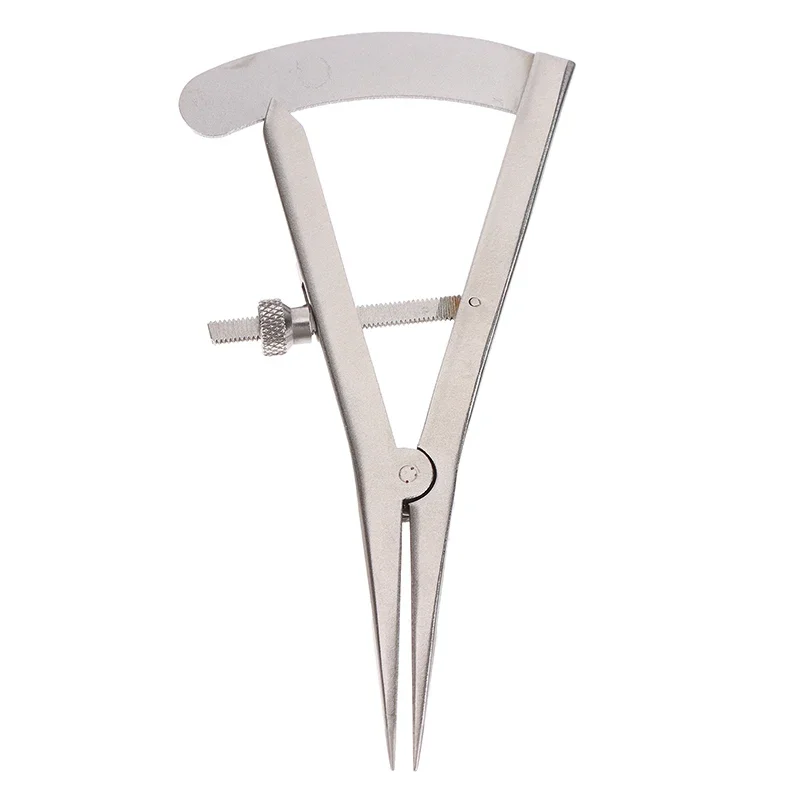 Imagem -04 - Mini Espaçamento Calibre com Escala Handmade Couro Metal Pinça Ajustável Edger Instruments Faça Você Mesmo 1pc Aço Inoxidável