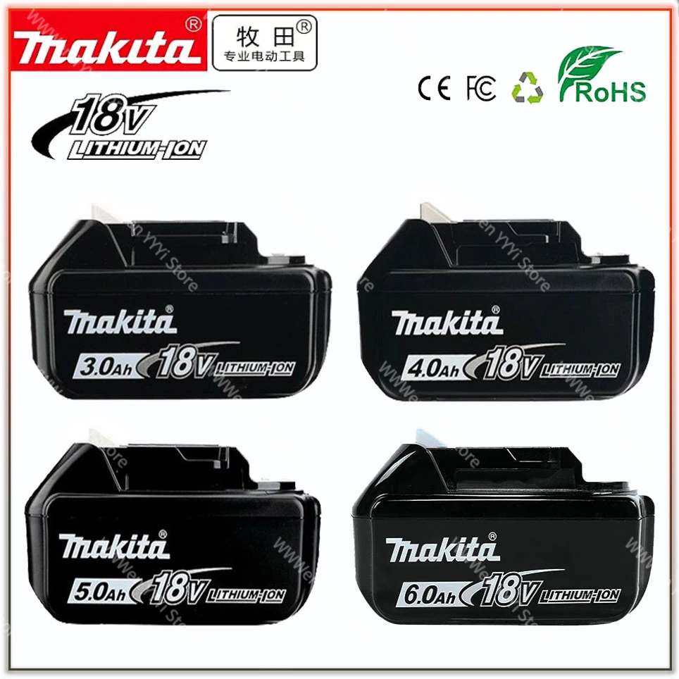 

NEW Original Makita 18V 3.0/5.0/6.0Ah Li-Ion Battery Makita For BL1830 BL1815 BL1860 BL1840 Replacement Power Tool Battery 4.0Ah