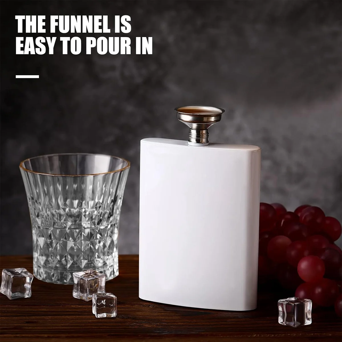 AT16 4 Pcs Sublimation Flasks with Metal Cap and Leakproof Funnel 8 Oz Stainless Steel Flasks Groomsmen Flask Containers
