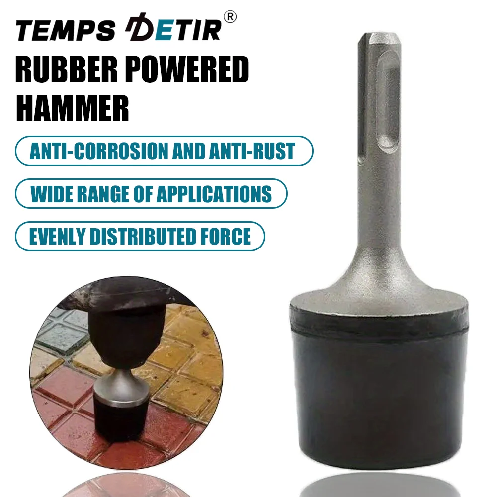 

Резиновый электрический молоток головка молотка с ручкой SDS аксессуары для электрического молотка подходит для автомобильного листового металла / ламинирования плитки / выравнивания листового железа равномерное усилие