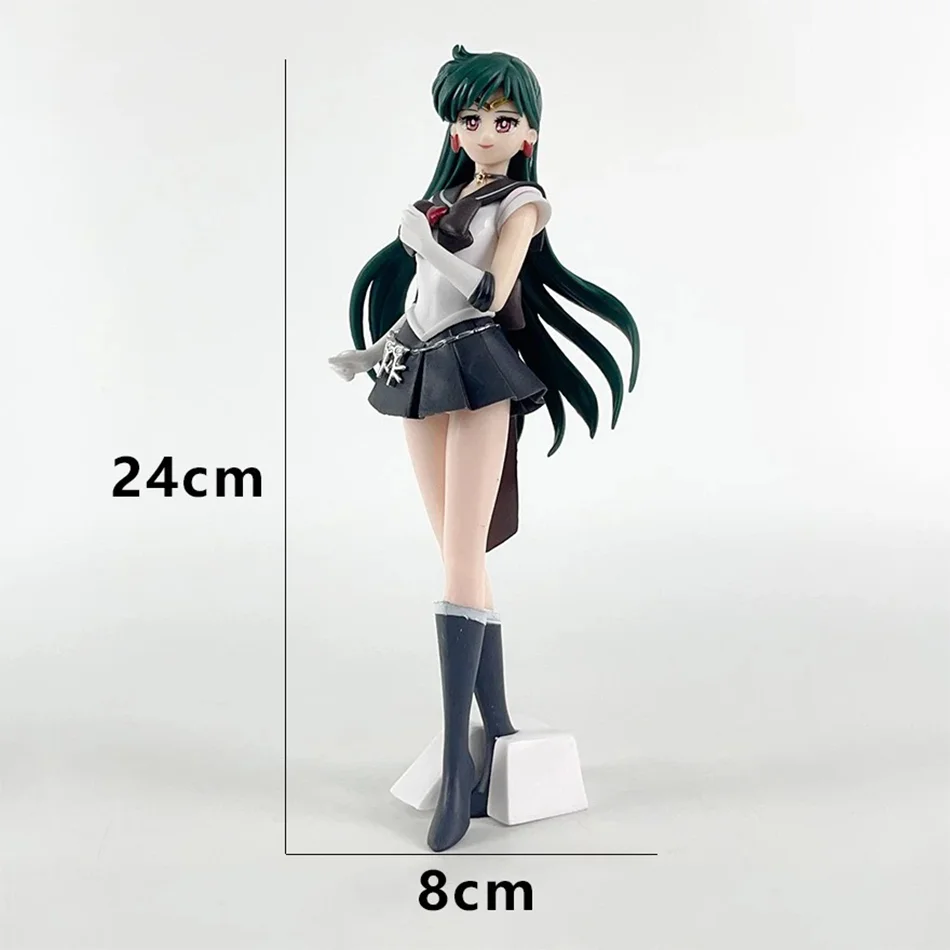 23cm Anime Sailor Moon Meiou Setsuna Figure GLITTER&GLAMOURS Kaiou Michiru Tenoh Haruka Tomoe Hotaru Action Figurine Toy Gift view 2