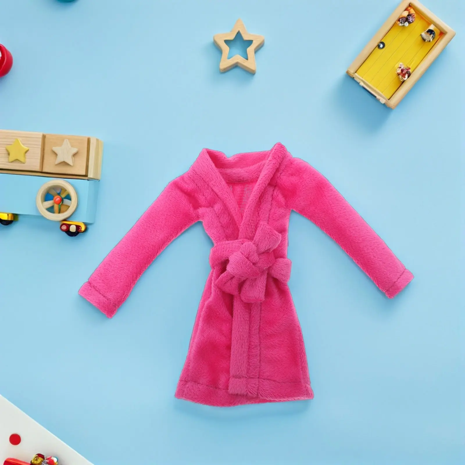 

Mini Bathrobe Soft Sleepwear Outfit Sash Belt for Small Girl Dress Up Wardrobe Accessory for Pretend Play Holiday Outfit
